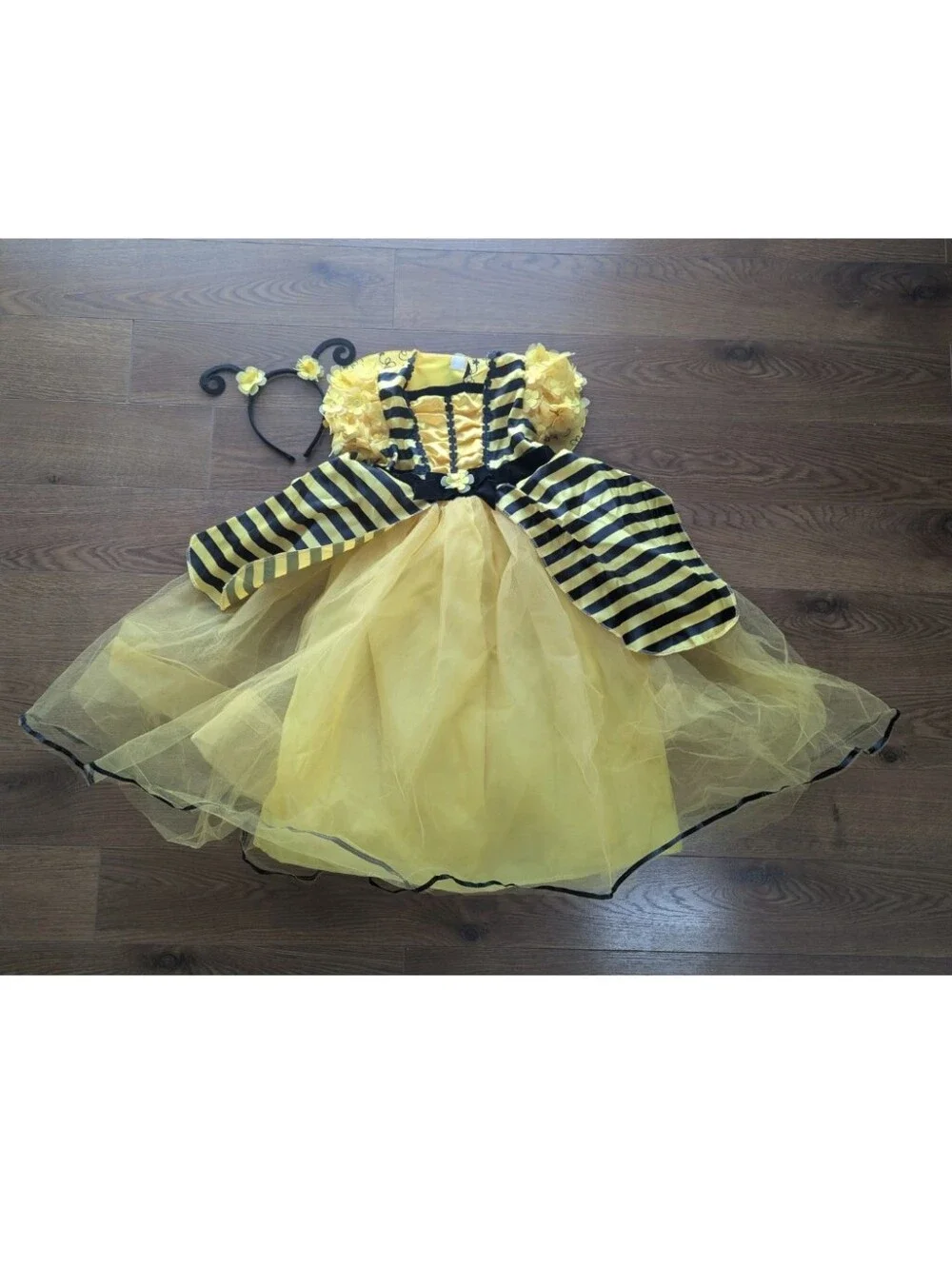 Bee Princess Costume 2 Piece Set Girls 130 / 7 EUC